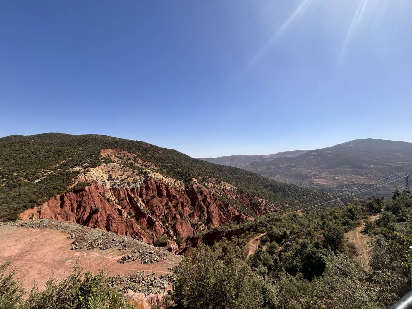 Panorama sur les collines de l'Atlas